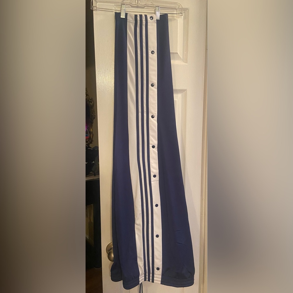 Adidas Breakaway Navy and White Track Pants